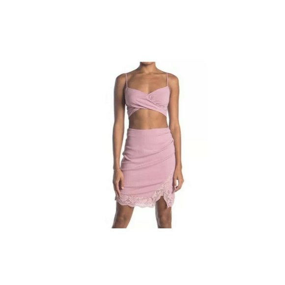 New Free People Va Va Voom Set Bliss Blush Crop - Picture 3 of 12